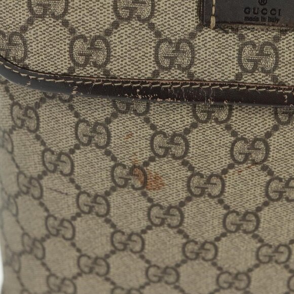 Authentic GUCCI GG Supreme Shoulder Bag PVC Beige Gold 223666 - Picture 10 of 16